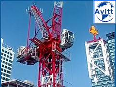 Luffing tower cranre