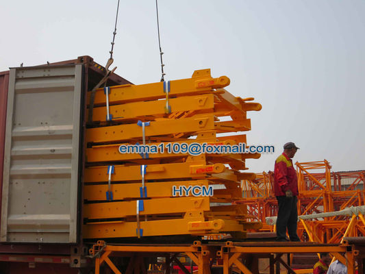 Gorący TC6036 wieżowy żuraw H3/36B 12tons 60m Boom z luksusowym pokładem taksówki