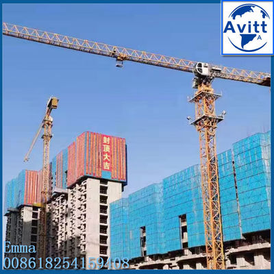 6t Flat Top Tower Crane PT5515 QTZ80 55 metrów Jib Cranetower