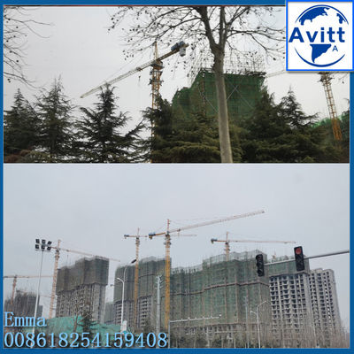 QTZ4807 Hydrauliczne Teleskopowe wspinaczki Typy żurawi wieżowych 48M Pracowy szyb