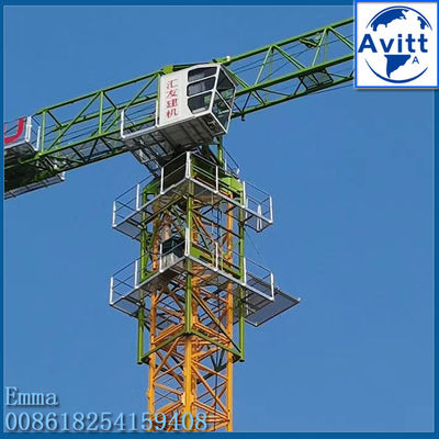 Wysokiej jakości PT6013 8T Flattop Tower Cranes z wskaźnikiem momentu obciążenia lub blokem