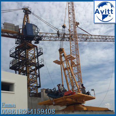 6000 kg Maksymalne obciążenie 24mts Luffing Jib Derrick Crane Do budowy budynku 60m